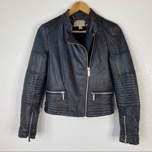 Michael Michael Kors Lamb Leather Moto Jacket